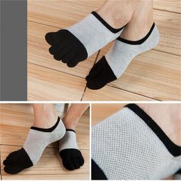 Men's Socks 1 Pair Five Finger Toe Unisex Men Women Fashion Breathable Cotton Nonslip Anti-skid Short Invisible
