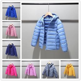 Down Coat Children 2-14 years old down cotton jacket clothes for boys girls padded kids fleece hooded coats P5076 220919