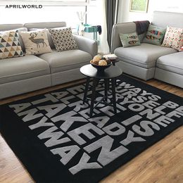 Carpets Letter Large Size Acrylic Carpet Alfombras Modern Handmade Living Room Bedroom Fashion Creative Coffee Table Sofa Tapete