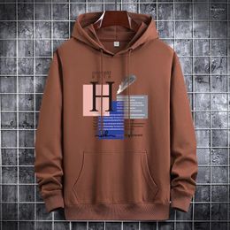 Men's Hoodies Men's & Sweatshirts Autumn Winter S-5xl Plus Size Loose Casual Hooded Sweater Korean Street Style Simple Stretch Men Tops