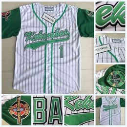 GlaC202 Mens Jarius 'G-Baby' Evans 1 Kekambas Baseball Jersey Includes ARCHA Patch and Duffy's Patches Double Stitched Name & Number Shipping