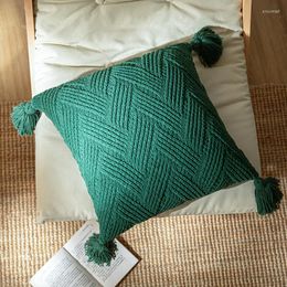 Pillow DUNXDECO Cover Knitted Square Case Nordic Simple Geometric Weaving Coussin Sofa ChairBedding