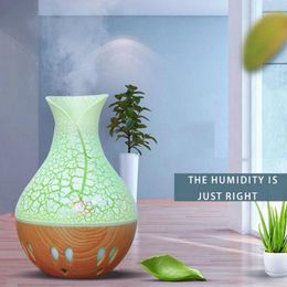 Fragrance Lamps Mini Ultrasonic Electric Air Humidifier USB Aroma Diffuser Wood Grain Essential Oil Atomizer For Home Office