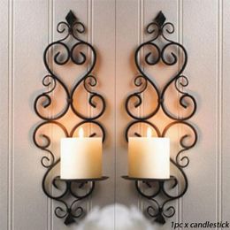 Candle Holders Living Room stick Home Decor Holder Wrought Iron el Foldable Wedding Bedroom Anti Rust Retro Hanging Wall 220919