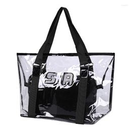 Evening Bags Women Transparent Handbag PVC Jelly Candy Composite Female Colorful Shoulder Bag Designer Tote Beach Bolsa SS0331