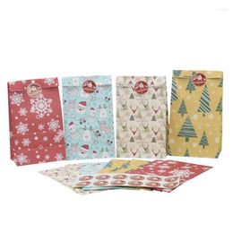 Gift Wrap 24 Pieces Christmas Paper Bags Holiday Kraft Bag Shopping Party