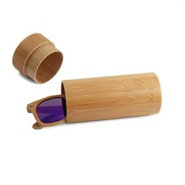 Watch Boxes Retro Bamboo Eyeglasses Box Container Sunglasses Case For Glasses