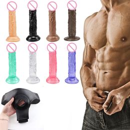 Beauty Items Strap On Pants For Men/Women Harness on Realistic Dildo sexy Toys Lesbian Adult Dildos Masturbator