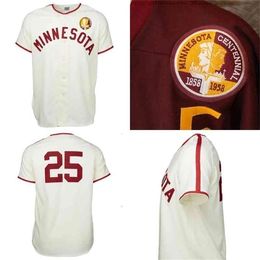 GlaC202 Minnesota Golden Gophers 1958 Road Jersey Shirt Custom Men Women Youth Baseball Jerseys Any Name Number Double Stitched
