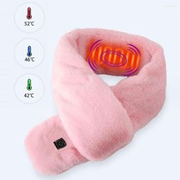 Berets Women's Warm Winter USB Heated Scarf Snood Collar Gift Female Plush Heating Massage Neck Warmer For Ladies Neckwarmer Shawl