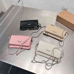 Zadig Voltaire Designer -Bag -Umhängetaschen Z V Trend Nano Dekorierte Flügel Handtasche Messenger Damen Feminine Kopfhaut Crossbody Womenchainbag weiblich S