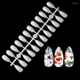 False Nails 240pcs Display Tips Acrylic Artificial Matte Transparent/Natural Guide Full Cover Fake Nail Art Ballerina Manicure