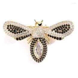 Brooches Vintage Rhinestone Bee Delicate Full Of Crystals Insect Brooch Pin For Women Girls Winter Jewellery School Teacher Gift