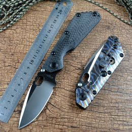 y bearing UK - Y-START SMF Strider Tactical Pocket Knife D2 Folding Blade Ball Bearing Carbon Fiber Flame Titanium Handle for Outdoor Gear Searching H263y