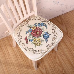 Pillow European Style Dining Chair Thickened Reversible Removable And Washable Kitchen Stool Pad Non-slip Fill Up
