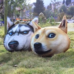 Pillow 55 X Cm Big Size High Definition 3D Printed Huskies Akita Dog Face Car And Sofa Seat / Back