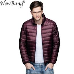 Men's Down Parkas Bang Brand Winter Men's Down Jacket Ultra Light Down Jacket Men Windbreaker Feather Jacket Man Lightweight Portable Warm Coat 220919