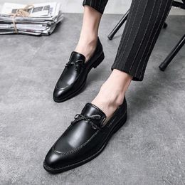 Dress Shoes Casual Loafers Mules Man Fashion Hippie Men Formal Stylish For Skin Men's Italian Genuine Leather