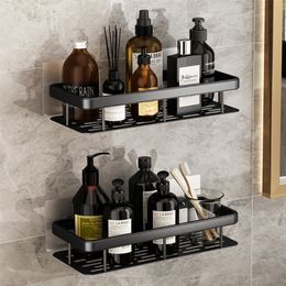 Storage Holders Racks Bathroom Shelves No Drill Corner Shelf Shower Organizer Rack Cosmetic Toilet Holder Accessories 220919