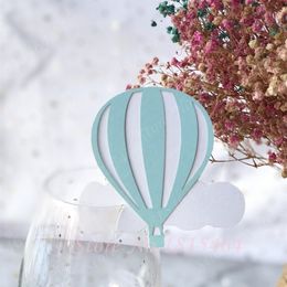 Greeting Cards 50pcs Balloon Wine Glass Place Name Markers Party Table Invitation Event Decoration Supplies 220919