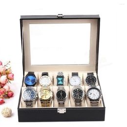 Watch Boxes 50% S 6/10/12/20 Slots Faux Leather Wrist Storage Box Display Case Organiser
