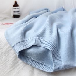 Women s Sweaters Light Blue Oversized For Fashion Green Loose Casual Autumn Pullovers Winter Warm 220916