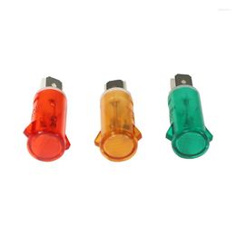 Switch 5Pcs Signal Lamp Panel Mounting Neon Indicator Red Green Yellow Lights 220V 12V/24VDC 10mm MDX-11A Guiding