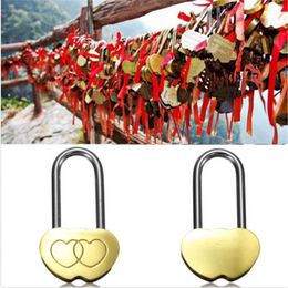 Party Favor New Padlock Love Lock Engraved Double Heart Valentines Anniversary Day Gifts