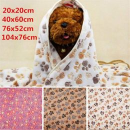 Dog Apparel 3 Color Cute Floral Pet Sleep Warm Print Cat Puppy Fleece Soft Blanket Beds Mat