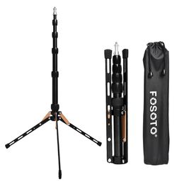 flash stands UK - Fosoto FT-140 Led Light Stand Portable Tripod For Pographic Lighting Flash Umbrellas Reflector Po Studio Camera Phone T200610299w
