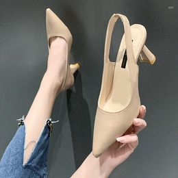 Sandals Brand Fashion Womens High Heel Stiletto Basic Casual Women's Pointed Toe Ladies