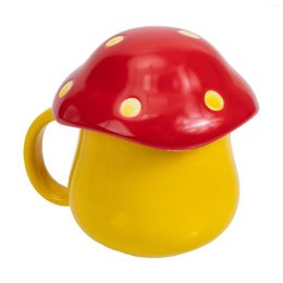 Mugs Decorative Ceramic Water Cup Mushroom Shape Drinking Cartoon Coffee Mug