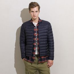 Ultra-light and thin down jacket mens short V-neck round neck liner fashion casual cross-border white duck coats