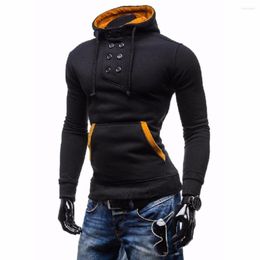 Men's Hoodies Autumn Winter Men Fashion Brand Pullover Solid Turtleneck Sportswear Black Sweatshirt For Male Fitness Tracksuits Button