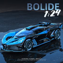 Diecast Model car 1 24 Bugatti Bolide Alloy Sports Car Model Diecasts Metal Toy Vehicles Car Model High Simulation Collection Childrens Toy Gift 220919