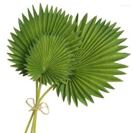 Decorative Flowers 1Set Artificial Lotus Leaf Palm Tree Branch Fake Green Plants For Home Living Flower Arrangement Office El Decor