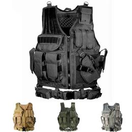 Men's Vests Tactical Molle Vest Army Military Combat Armour Airsoft Vest Mens Hunting Gear Paintball Equipment Multi-pocket Protective Vest 220919