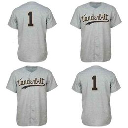 GlaC202 VU Vanderbilt Commodores 1960 Road Jersey Shirt Custom Men Women Youth Baseball Jersey Any Name And Number Double Stitched