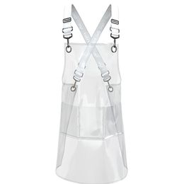 Aprons Transparent Hairdresser with Pocket Trendy Barber Hair Stylist Gift Ideas Accessories Nail Tech 2209192467