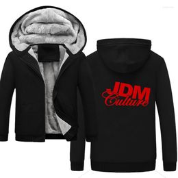 Men's Hoodies Men's & Sweatshirts Jdm Men Fur Inside Set 2022 Winter Warm Tracksuit Mens Thick Fleece JacketsMen's