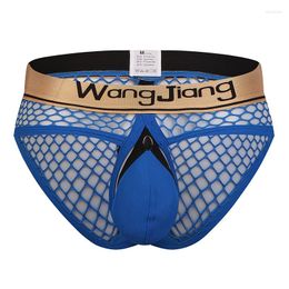Underpants Big Convex Bulge Pouch Mens Briefs Underwear Bikini Swimwear Sexy Lingerie Open Crotch Mesh Panties