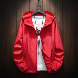 Men s Jackets Solid Color Spring and Autumn Outgoing Lightweight Fashion Large Size Coat M 8XL 220916