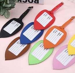 PU Suitcase Luggage Tag Label Bag Pendant Handbag Portable Travel Accessories Name ID Address Tags 9 Colors