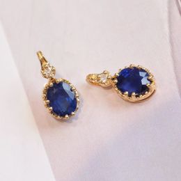 22090406 Diamondbox dimaond sapphire Jewellery pendants lockets oval 0.45ct royal blue little au750 white gold daily must have elegant gift idea