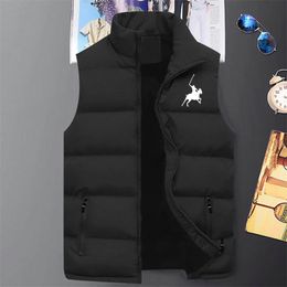 Men's Down Parkas Winter est Men's Fashion Printed Sleeveless Jacket Man Outdoor Warm and Windproof Zipper Coat Sport Style Down Vest 4Colors 220919