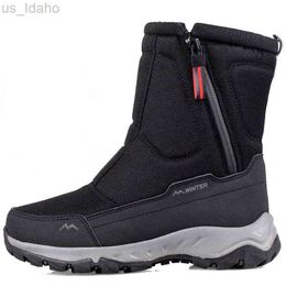 Boots Platform Boots Men Snow Boots Ankle Plush Warm Thicken Winter Shoes Male 2021 New Comfortable Non-slip Outdoor Booties Man Shoes L220920