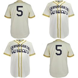 GlaMitNess Cerveceria Caracas 1952 Home Jersey Shirt Custom Men Women Youth Baseball Jerseys Any Name And Number Double Stitched