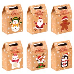 Christmas Decorations Kraft Paper Gift Boxes Xmas Goodies Treat Candy Bags For Party Favor Drop Delivery 2022 Dhseller2010 Am2Pc