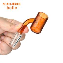 Coloured Quartz Smoking Accessories Banger Nail with Sand Blasted Glass Bong Water Pipes Dab Rigs 10 14 18 male female 853