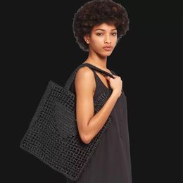 Designers Girls Fiber Straw Woven Shopping Bags P Fashion Student Portable Travel High Quality High-capacity Handbag Candy colors